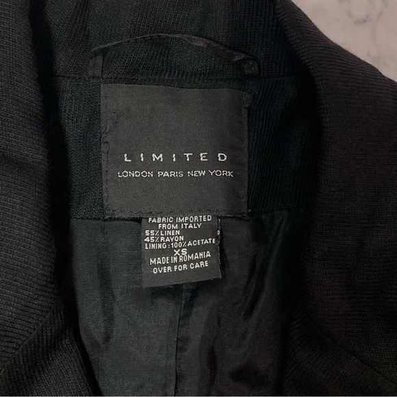 VTG Limited London Paris New York Black Linen Blend Blazer XS - Picture 11 of 16